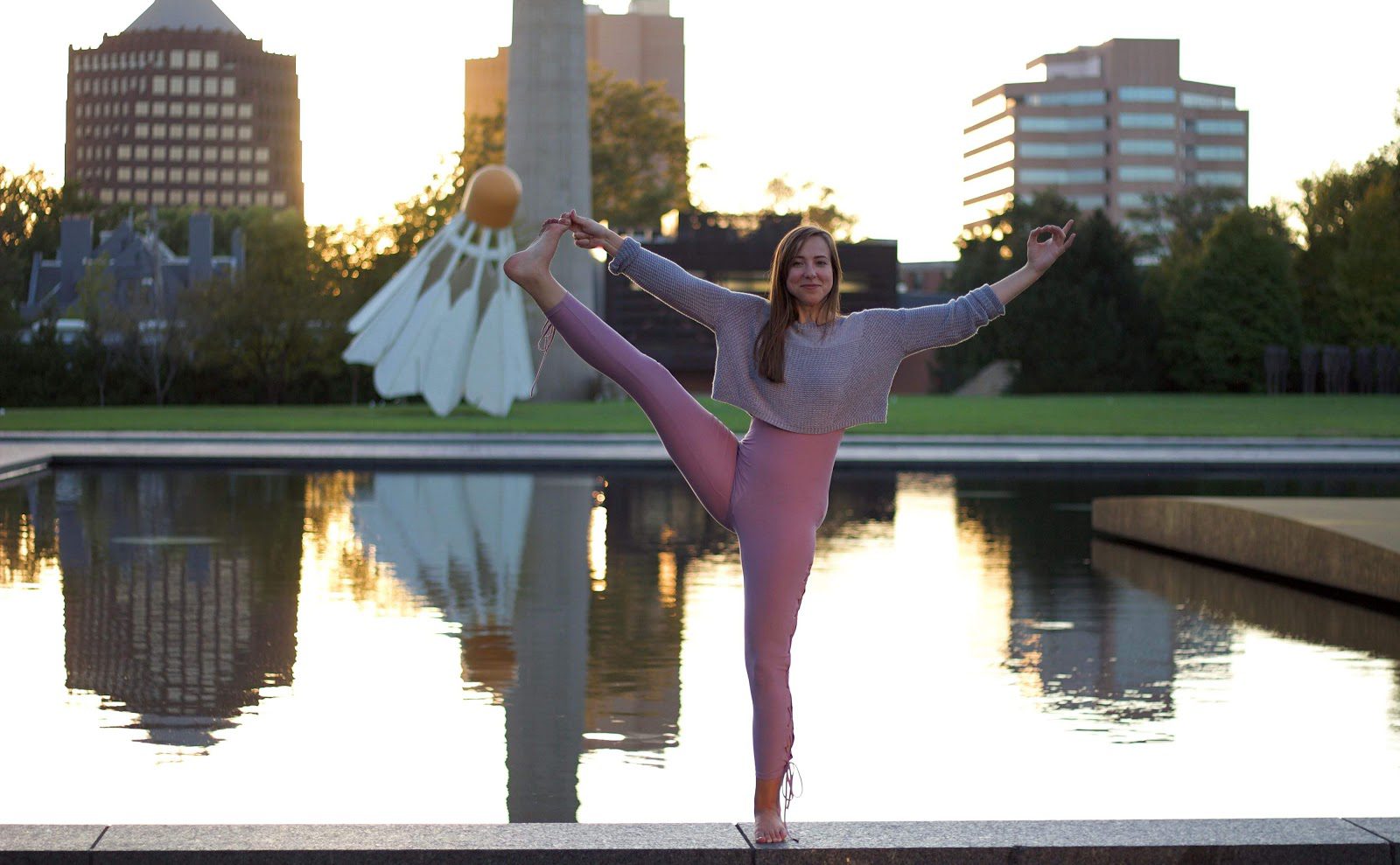 Taylor doing Yoga