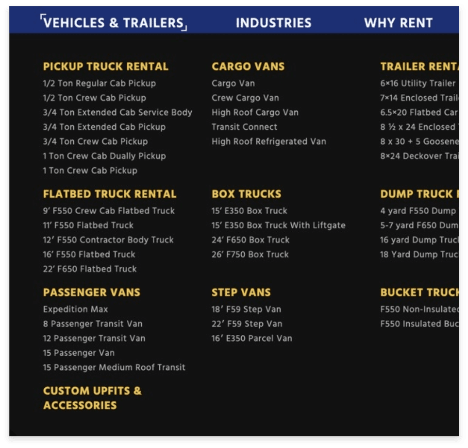 Vehicle List